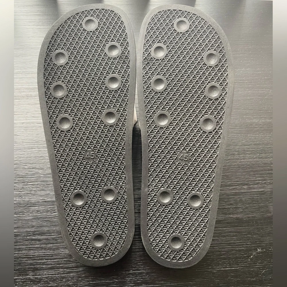 Classic Black and Gray monogram Slide Sandals size 45 EU
